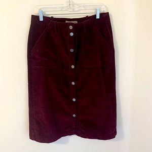 Corduroy Pencil Skirt